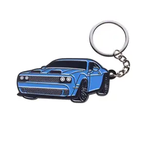 Metal Keychain Compatible with Dodge Challenger, Durable Metal Material, Stylish Design, Perfect Gift Accessory for Car Owners