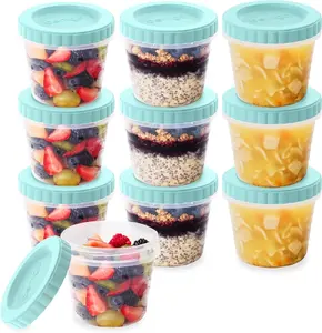 20 Piece 8 oz Leak-Proof Deli Containers with Lids, Food Storage for Meal Prep, Airtight, Twist-Top, Reusable, BPA-Free, Stackable, Microwave, Freezer, & Dishwasher Safe Kitchen Leakproof