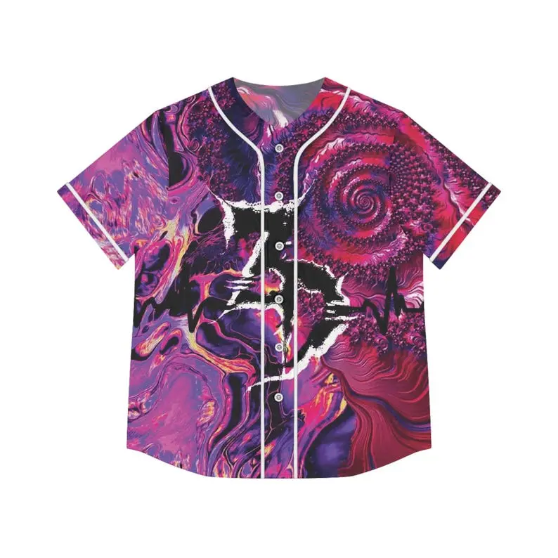 Zeds Dead Pink & Purple Psychedelic Swirl Baseball Jersey