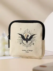 Dragon Pattern Printed Coin Wallet, Multifunctional Storage Bag, Durable Polyester, Digital Printing, Key Card Holder, Ideal Gift