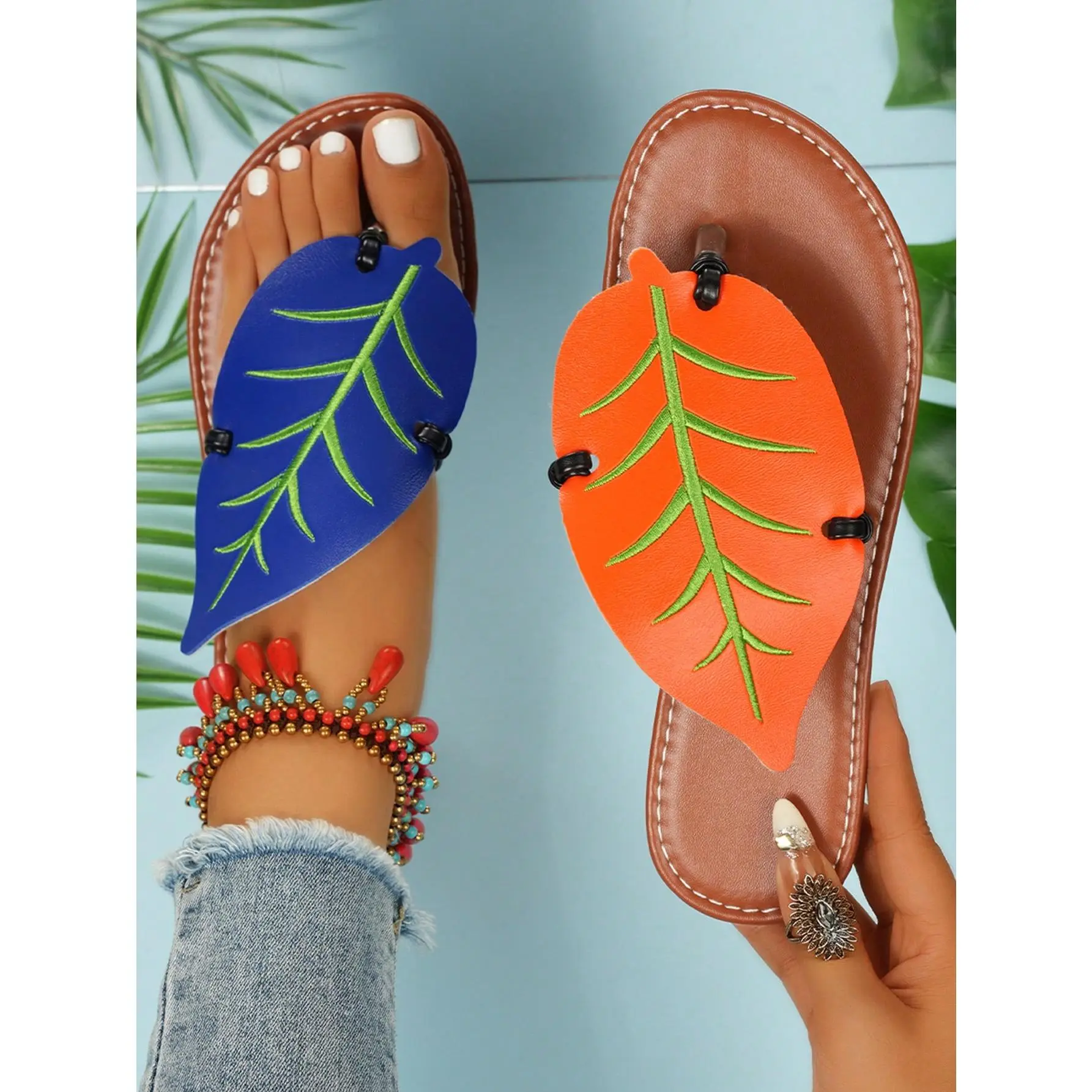 DealsForYouDays 2024 Summer Women's Fashionable Simple And Elegant Flip Flops, Versatile Beach Sandals