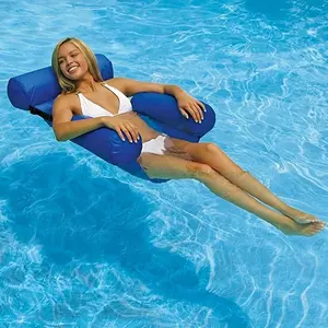 Inflatable Water Lounger, 1pc Foldable Portable Inflatable Water Bed, Durable Inflatable Sofa for Pool & Beach Party