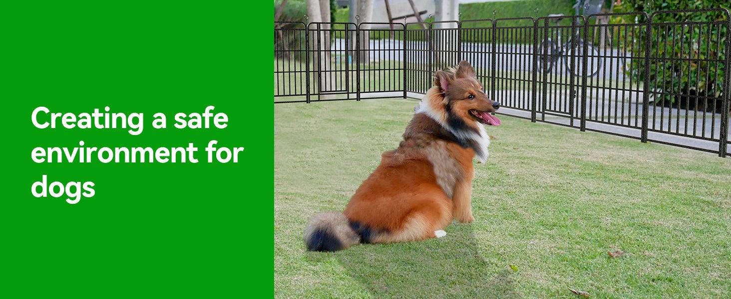 Heavy Duty Dog Playpen: 12 Steel Panels 47" Height, Square Steel Pipe with Reinforced Crossbars, 27FT 57 Sq.ft Portable Fence for Yard RV Camping, Snowy Black PDF8007 Heavy Duty Dog Playpen: 12 Steel Panels 47" Height, Square Steel Pipe with Reinforced Crossbars, 27FT 57 Sq.ft Portable Fence for Yard RV Camping, Snowy Black PDF8007