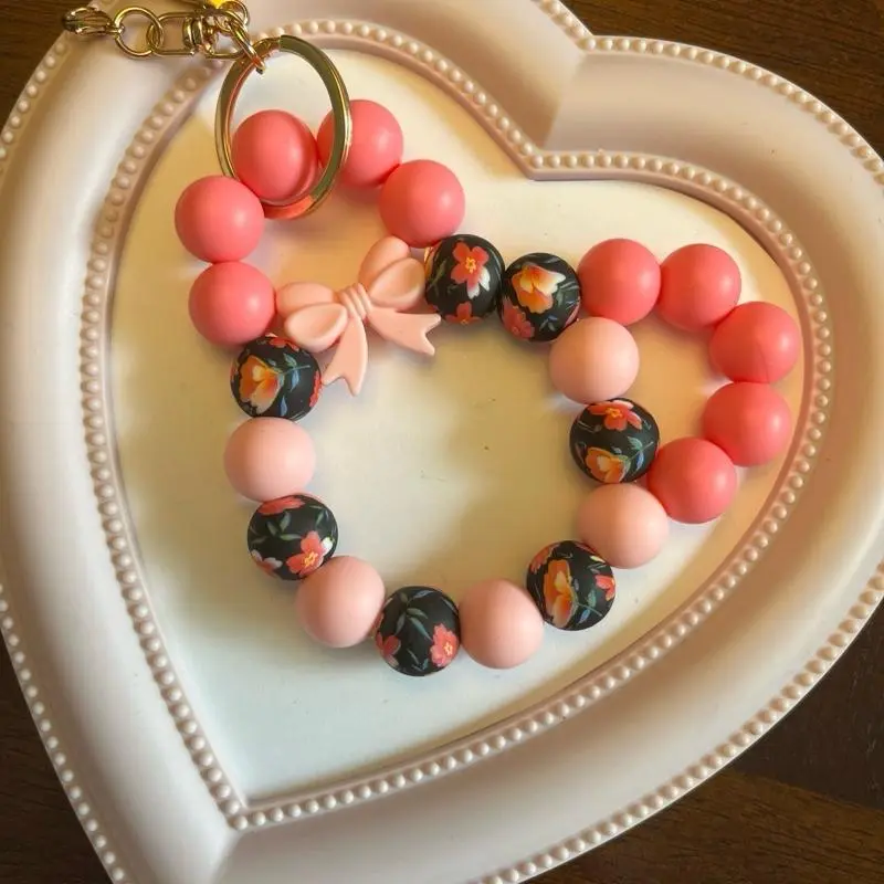 Beaded Mouse Head Keychains