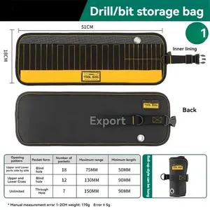 NEW 37 Holes Screwdriver Bit Drill Bit Storage Bag Tool Bag for Electrician Tools Carpenter