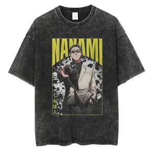 Nanami Kento Oversized Vintage T-shirt V1, Acid Wash Shirt,Anime Clothing, Gif for men, Y2K shirts