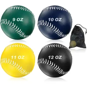 Weighted Softball  Softballs Set Weighted Balls Bulk for Softball with Drawstring Bag