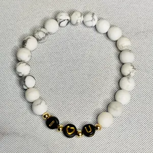 Love Frequency – White Howlite ‘I Love You’ Bracelet