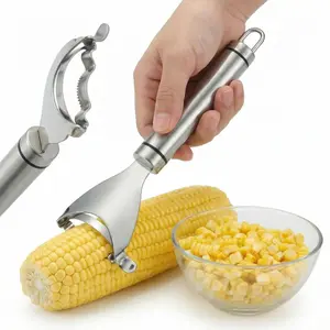 Corn Peeler, Corn stripper for corn on the cob remover tool,Stainless steel multifunctional Kitchen Grips Corn planer Cob Cutter