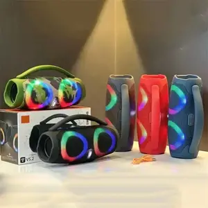 BeatWave 100W High Power Bluetooth Speaker Portable RGB Colorful Light Waterproof Wireless Subwoofer 360 Stereo Surround TWS FM Boombox with Active Noise-Cancellation and Full-Range Audio Crossover