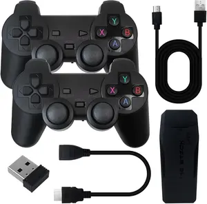 Wireless TV Game Stick Built-in 20000+ Games, 64GB TF Card, 2.4GHz Wireless Gamepad with 15 Emulators Retro Video Games Gifts for Retro Gaming Lovers