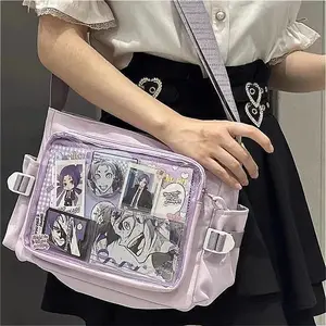 2026 new  Japan Style Transparent Postcard Display Shoulder Women Badge DIY Decoration Crossbody Bag Anime Expo Class Tote Itabag