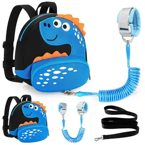Backpack Leash, Cute Dinosaur  Harness Backpacks with Anti Lost Wrist Link, Adorable  Backpack Mini Bag Wristband Tether Strap Leashes for  Boys Girls Ages