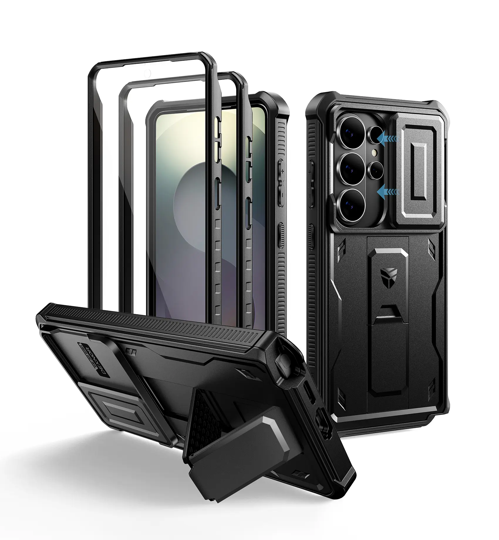 Dexnor for Samsung Galaxy S26 Ultra Case with Upgraded Slide Camera Cover & 2 Front Frames & Built-in Screen Protector & Kickstand, Heavy-Duty Rugged Case Full-Body Protective Cover(2026)