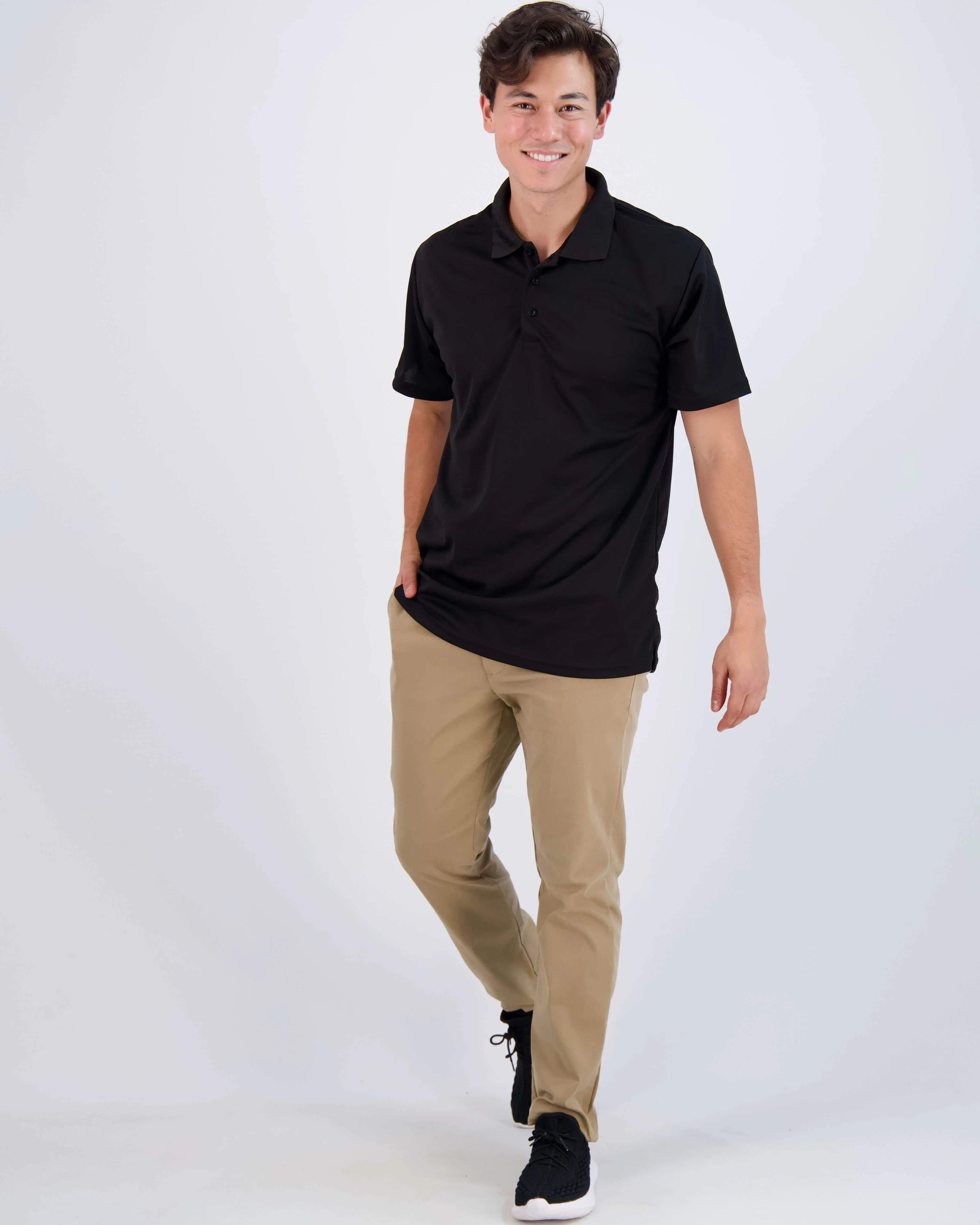 Real Essentials 3 Pack: Men's Quick-Dry Short Sleeve Athletic Performance Polo Shirt (Available In Big & Tall) Real Essentials 3 Pack: Men's Quick-Dry Short Sleeve Athletic Performance Polo Shirt (Available In Big & Tall)