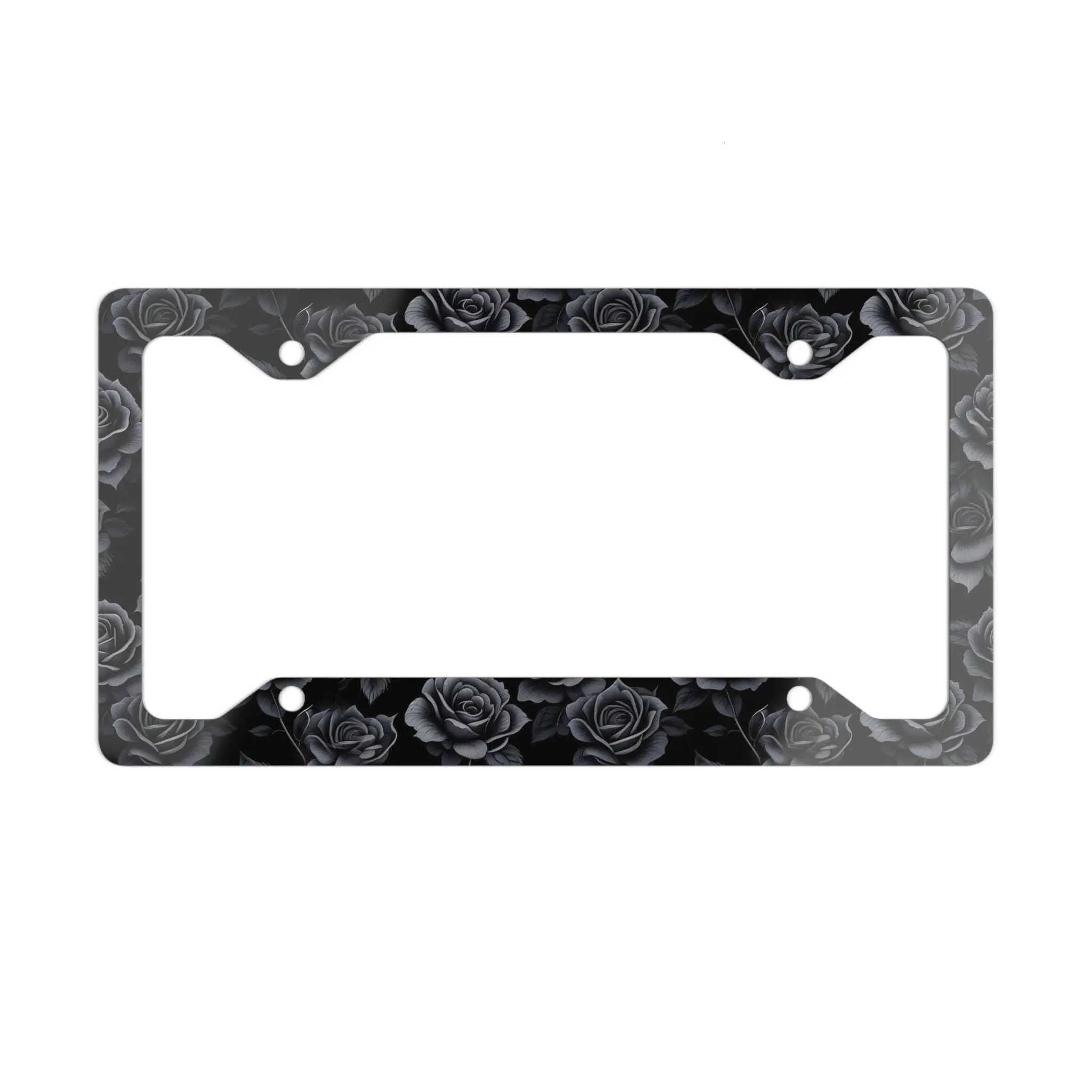 Black Rose License Plate Frame, Gothic Car Decor, Exterior Car Accessories for Women, Witchy Floral New Car Gift for Her