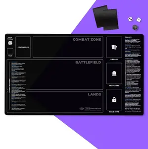 Playmat with Zones - LARGE Magic the Gathering EDH Rookie MTG Player Learning Gift Accessories Card Mat – FASTSHIPPING