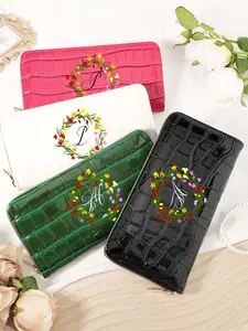 Women's Fashionable Floral Embossed Long Wallet, Casual Multi Card Slot Wallet, Women's Daily Handbag and Coin Wallet