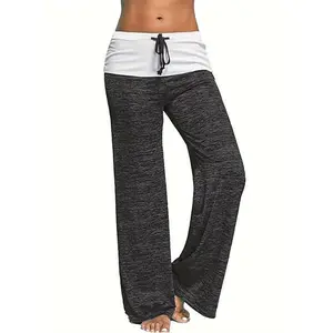 Loose Elastic Yoga Pants, Casual Gridles Pants, Women's Clothing Womenswear Bottoms Knitting