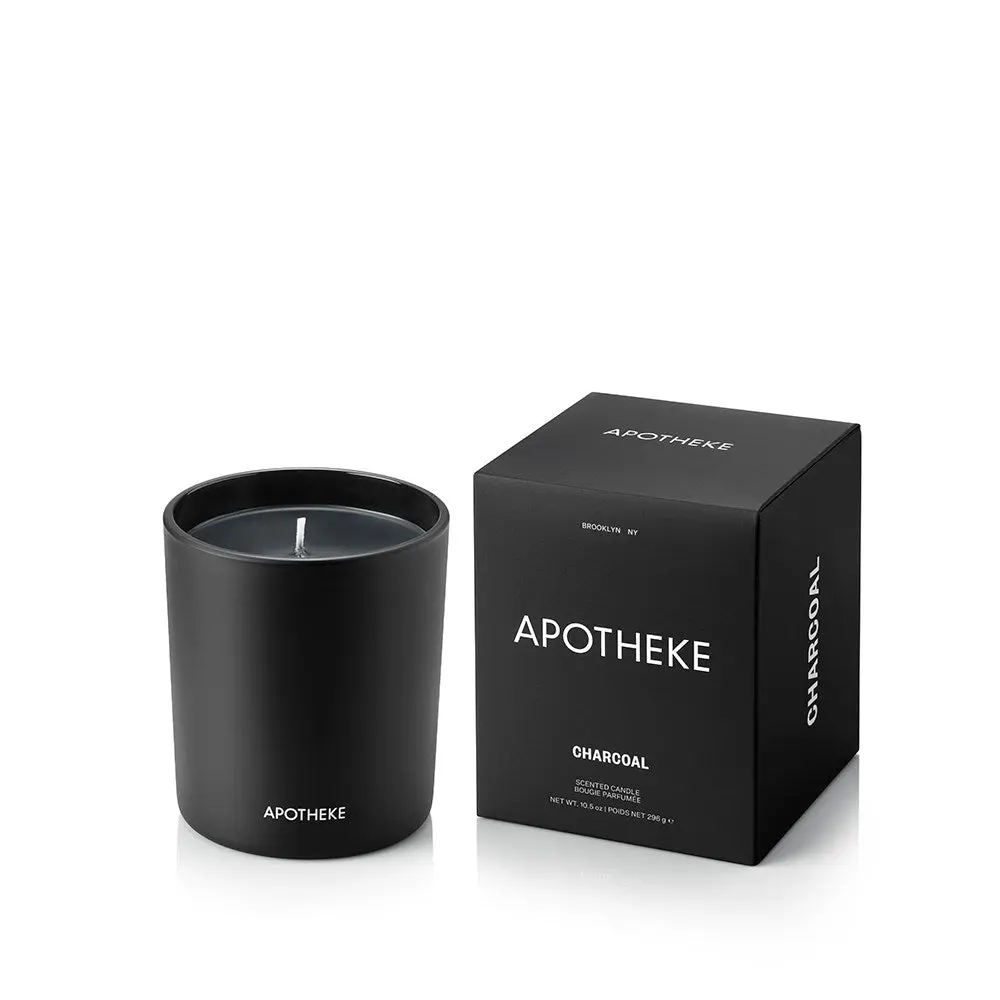 Charcoal Classic Scented Wood Fragrance Candle, Glass Jar Home Decor Home Supplies
