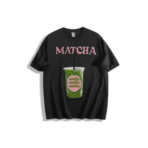 Matcha Latte Graphic Design Ingredients Hot Water Honey Vanilla Oat Milk Ice Cubes Stylized "Need Latte" Cursive Font Pink & White Bold "MATCHA" Text Clear Plastic Cup with Black Straw