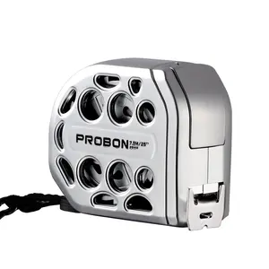 ROBON 25-foot stainless steel tape measure, rust-proof, with a strong magnet at the bottom, hollow design, gift tape measure, portable self-locking tape measure, suitable for home woodworking Hard Plastic Multifunctional Stationery