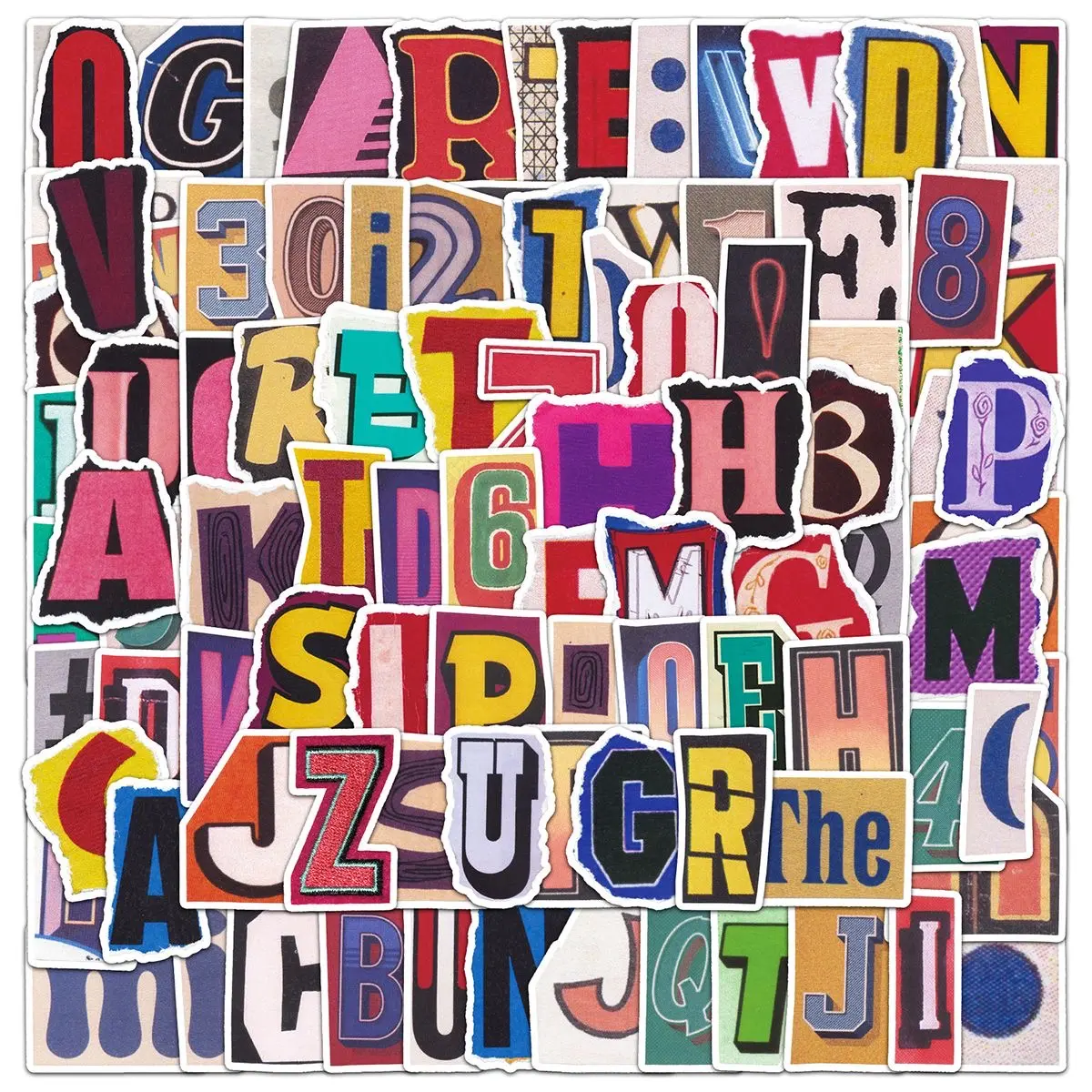 Retro Ripped Letters