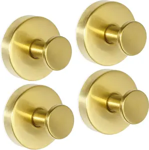 4 Pack 304 Stainless Steel Suction Cup Hooks, No Drill Removable Heavy Duty Wall Hooks for Bathroom Kitchen Shower