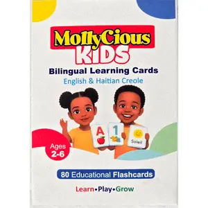 MollyCious Kids - English & Haitian Creole Learning Flashcards