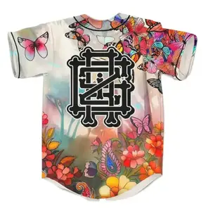 GRiZ Heaven Butterflies Baseball Jersey – Trippy EDM Festival Shirt, Psychedelic Butterfly Music Fan Outfit for Men Women