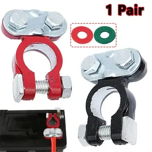 1 pair of auto parts car, boat, truck battery terminal clamp, alloy head connector clamp, positive and negative pole clamp, heavy-duty clamp terminal pile head