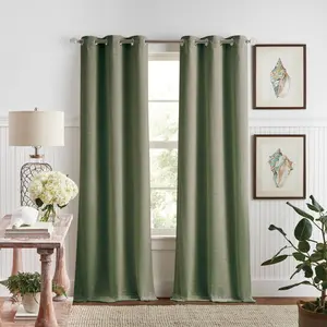 95"x50" Martha Stewart 2pk Sutter 95" Dark Lined Curtain Panel Olive 95"x50" Martha Stewart 2pk Sutter 95" Dark Lined Curtain Panel Olive