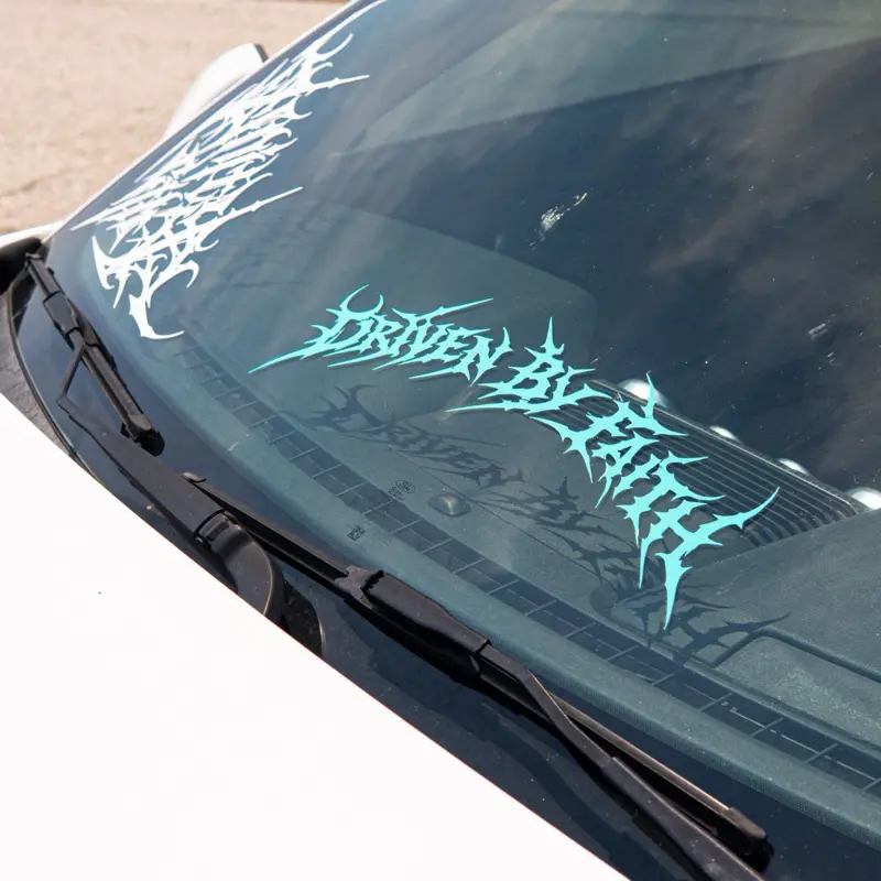 Driven By Faith Window Decal