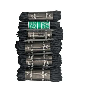 Heavy Duty Black Round Nylon Boot and Hiking Shoe Laces (1 Pair)