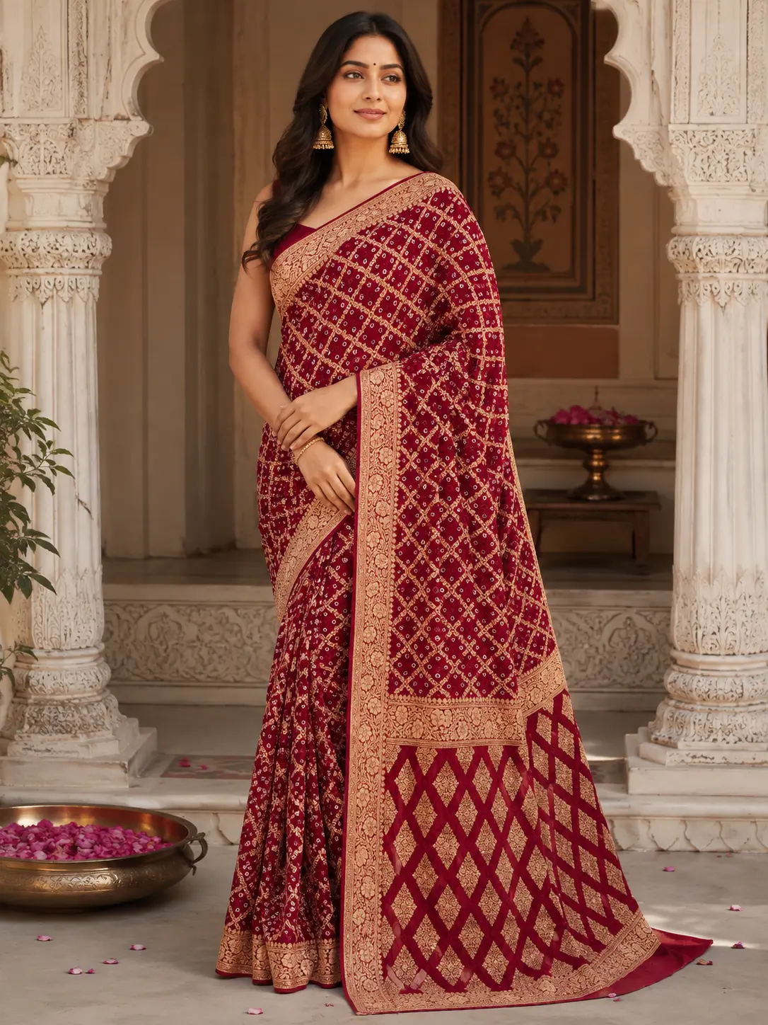 khaddi georgette look a like sarees