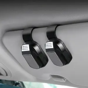 Car Clip Sunglasses Holder with Sunshade Organizer, Foldable & Anti-shake Design Car Sunglasses Holder, Car Interior Accessories, Car Organizers, Car Storage Organizers