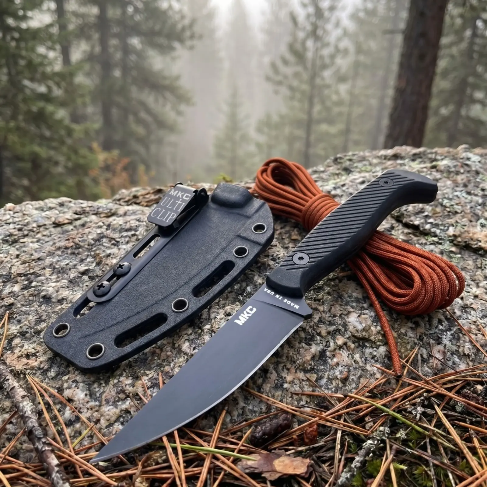 Survival Fixed-Blade Knife with Sheath, High-Hardness 8Cr13Mov Stainless Steel Blade, Nylon Fiber Handle, Survival Tools, Outdoor Camping Knives, Ideal for Cutting, Rescue, Hiking, Jungle Adventures, Outdoor Activities, Mountaineering, Perfect Gift