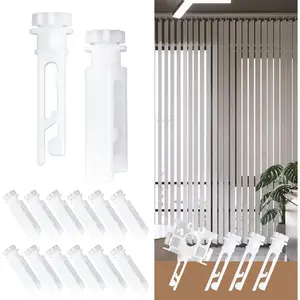 White Vertical Blind Stem Replacement - 12 Pcs for Vanes Carrier Accessories