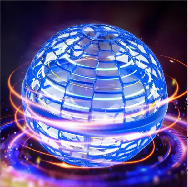 UFO Flying Ball Toy, Magic Hovering Ball, Boomerang, 360° Rotating Cosmic Ball, Flying Gyro, Hand-Controlled Mini Drone with LED Lights, Cool Toy Gift Transparent shell, hypnotic neon lights, and it actually flies! Best toy for 2026.