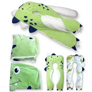 LUNAMIRA Original Replacement Body Pillow Cover –Dino Design, Ultra-Soft Micro Plush Fleece, Double-Sided, Breathable & Skin-Friendly, Washable, with Zipper Closure