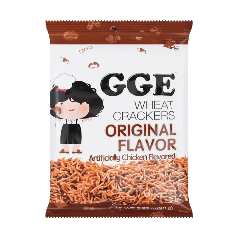 Wei Lih GGE Original Savory Ramen Noodle Chips - 80g, Crunch Texture Crisps & Puffed Snacks, Individual Bites Crisps & Puffed Snacks, High Carbohydrate, Rich Flavor, Room Temp, Contains Soy, Ambient