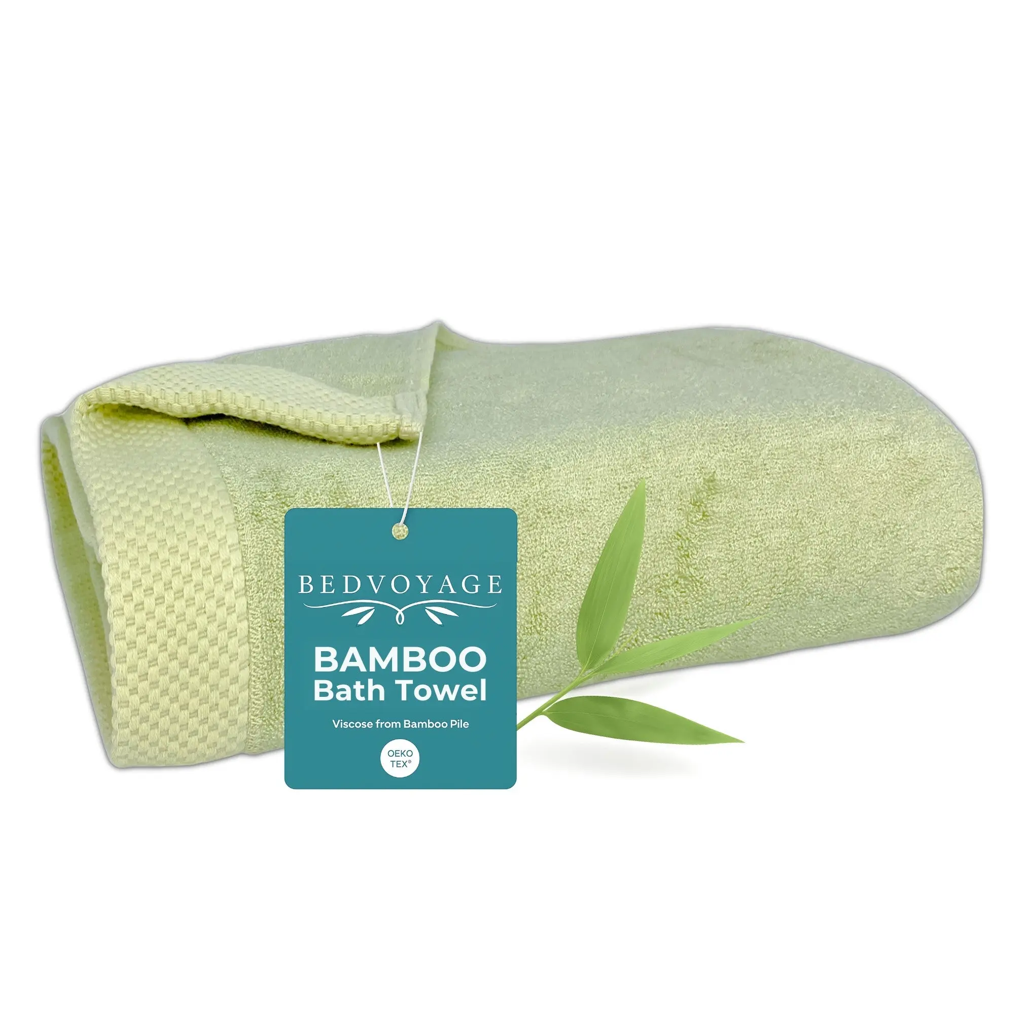 Bamboo Bath Towel - Sage - Cotton blend, Odor and Mildew Resistant
