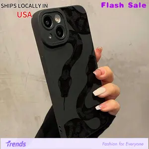 Creative Snake Pattern Phone Case, TPU Full Body Drop-resistant Phone Protector, Decorative Phone Protective Cover Compatible with iPhone X 11 12 13 14 17 Pro Max Plus Installation Protection