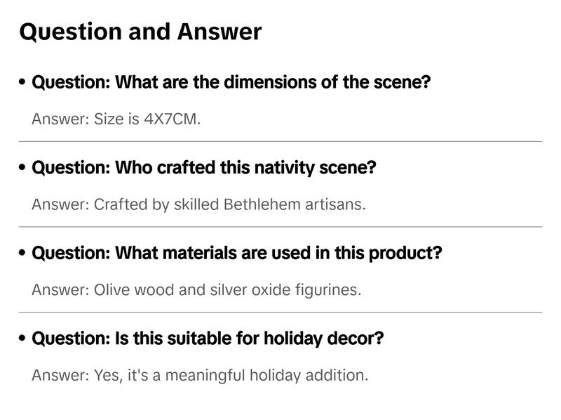 Olive Wood Nativity Scene_ Wooden Hut and Silver Oxide Figurines Decor Ornaments