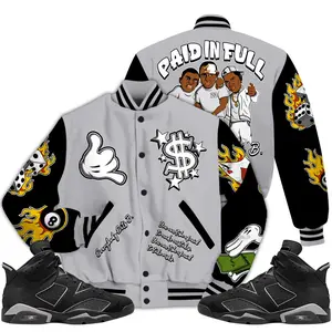 Cap And Gown 6s Outfit Varsity Jacket, Money Paid In Full  T-Shirts Matching Sneaker Streetwear Baseball