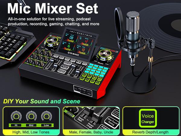 【Live Exclusive】 Tenlamp G10-P15 Mixing Sound Card Kit, customizable sound effects, two-level noise reduction, equipped with a condenser microphone, suitable for livestreaming, gaming, singing, podcasting, and more. #TikTokBlackFriday 【Live Exclusive】 Tenlamp G10-P15 Mixing Sound Card Kit, customizable sound effects, two-level noise reduction, equipped with a condenser microphone, suitable for livestreaming, gaming, singing, podcasting, and more. #TikTokBlackFriday