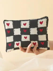 Heart Bow Snack Bag for Travel, Ideal for Organizing Cosmetics and Snacks, Fashionable Gift for Friends and Sisters, Perfect for Valentine's Day