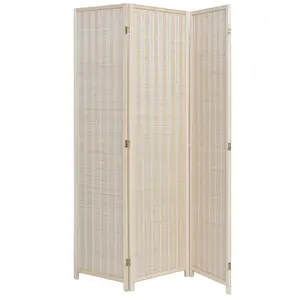 3 panels Room Divider Screen Bamboo Weave  Insert