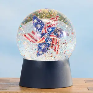 Cracker Barrel LED Pinwheel Glitter Globe