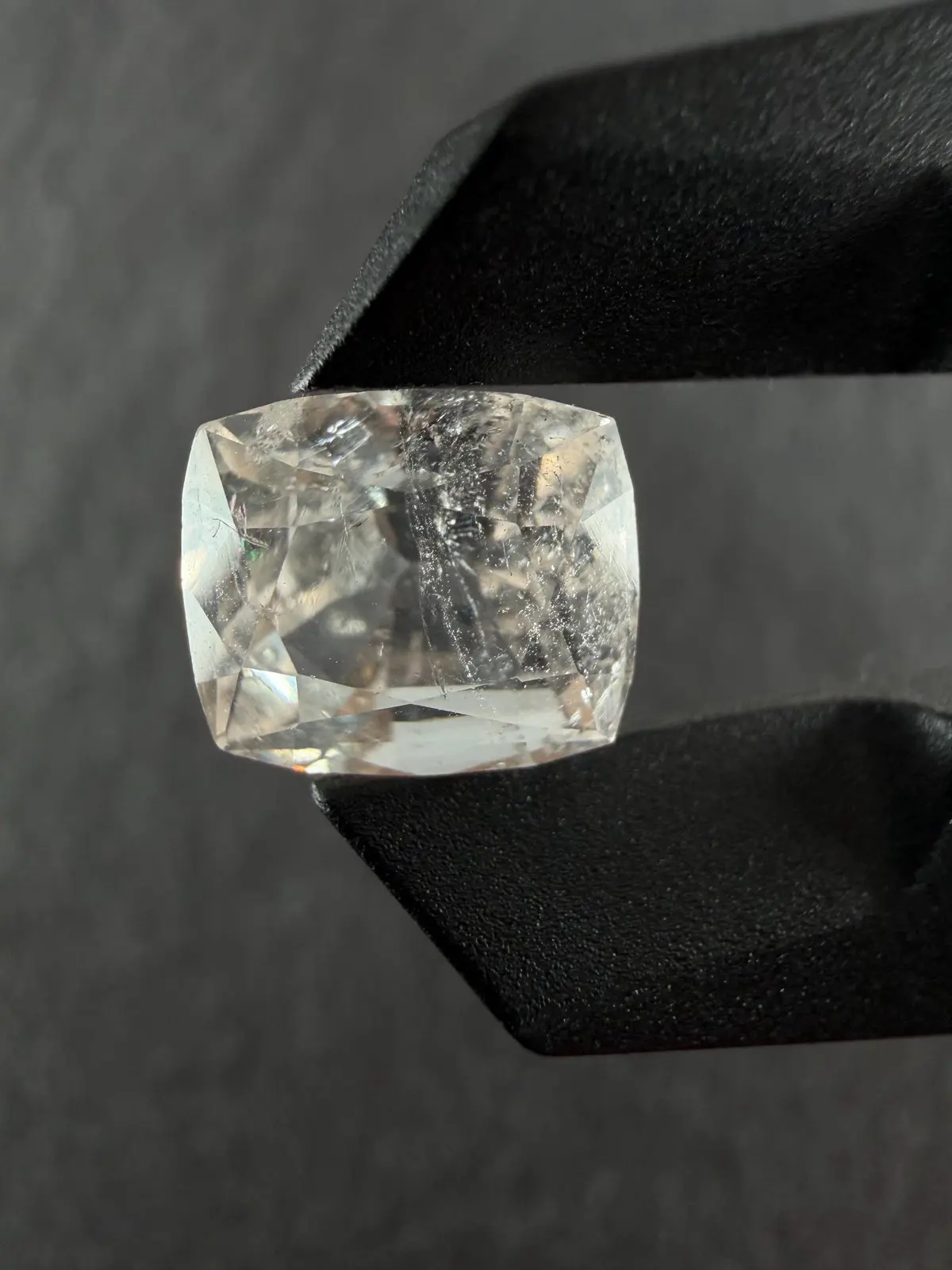 Natural White Topaz 7 ct – Heavily Included Square Cushion Loose Gemstone